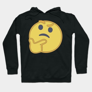 Thinking Emoticon - Deep Thought - Social Media Hoodie